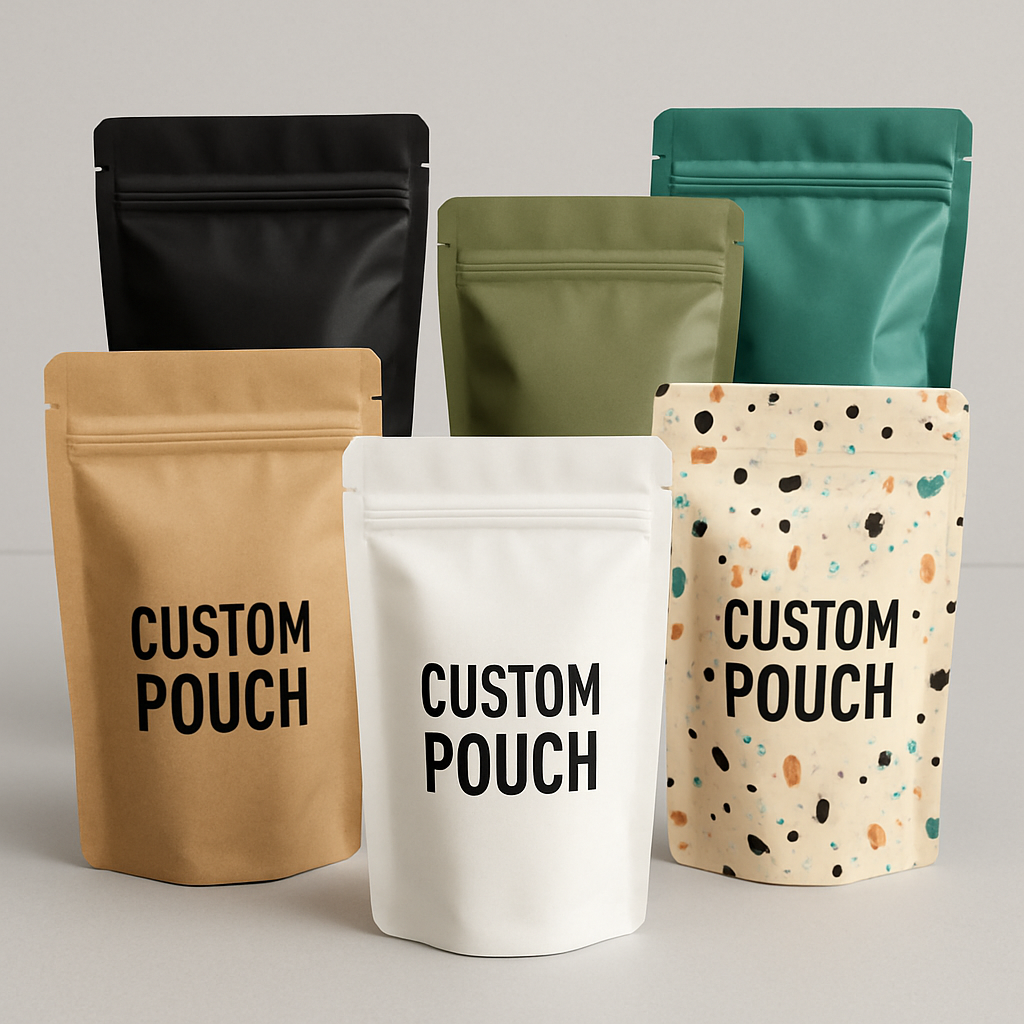 custom printed resealable food flat mylar stand up spout zipper pouches bags packaging