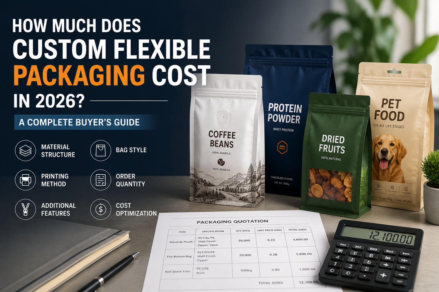 How Much Does Custom Flexible Packaging Cost in 2026? A Complete Buyer's Guide